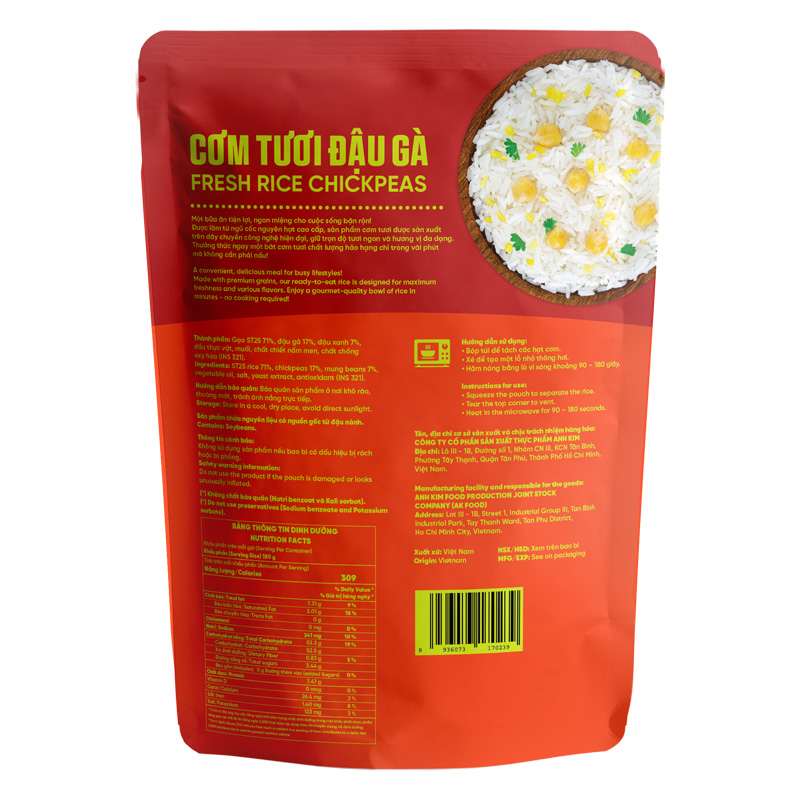 Cơm tươi AK RICE đậu gà 150g (từ 3 tuổi) 2