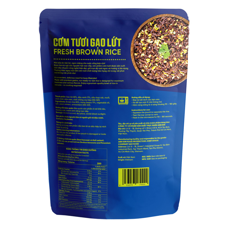 Cơm tươi AK RICE gạo lứt 150g (từ 3 tuổi) 2