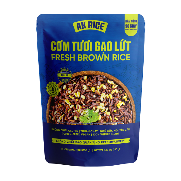 Cơm tươi AK RICE gạo lứt 150g (từ 3 tuổi) - AVAKids.com