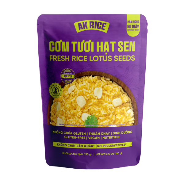 Cơm tươi AK RICE hạt sen 150g (từ 3 tuổi) - AVAKids.com