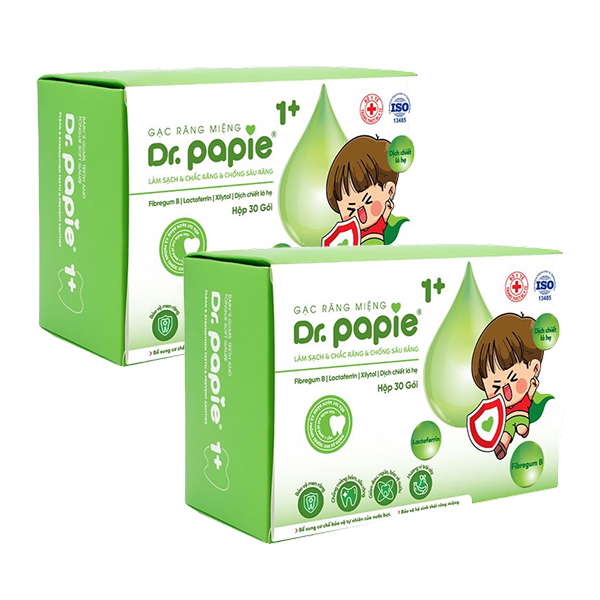 Combo 2 gạc răng miệng cho bé Dr.Papie 1+