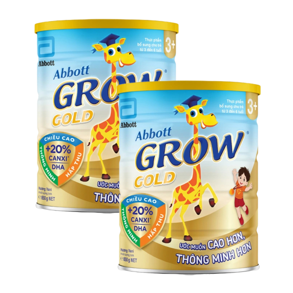 Combo 2 sữa bột Abbott Grow Gold 3+ hương vani 850g (3 - 6 tuổi) - AVAKids.com