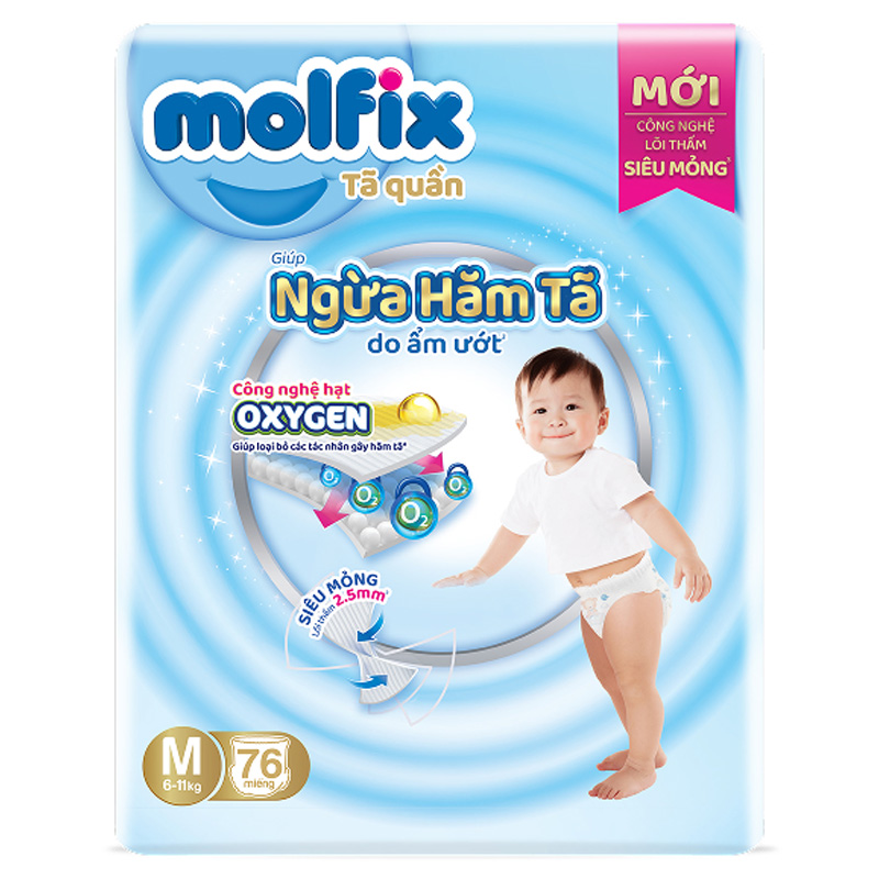 Tã quần Molfix Oxy size M 76 miếng (6 - 11 kg) 2