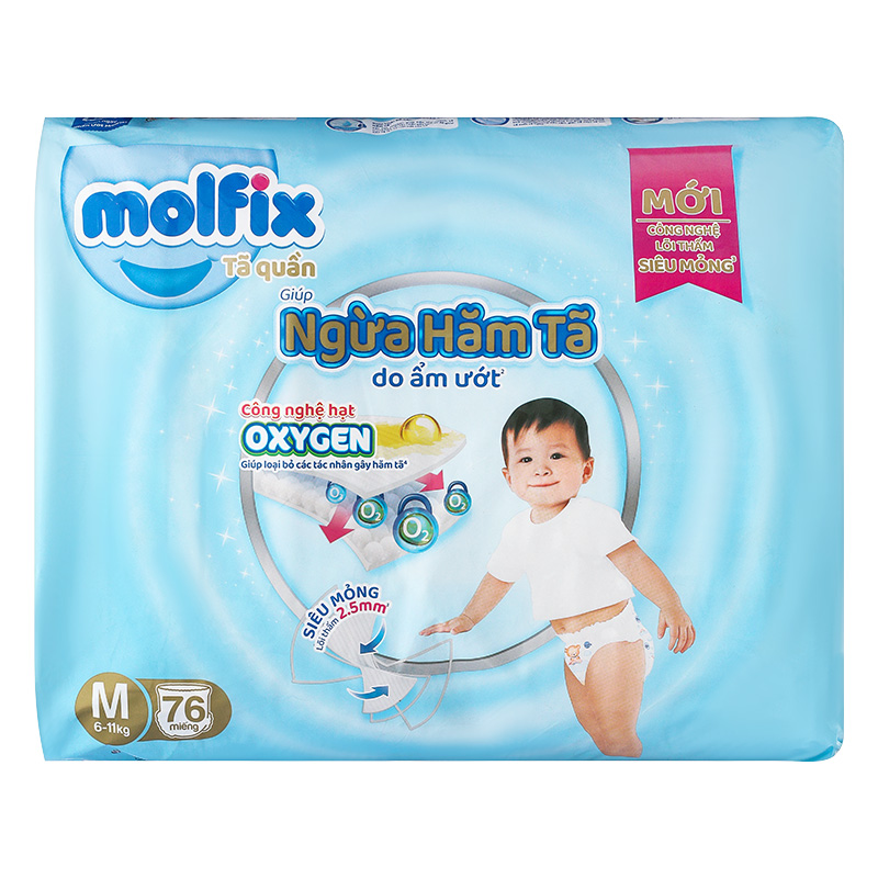 Tã quần Molfix Oxy size M 76 miếng (6 - 11 kg) 3