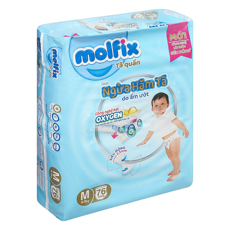 Tã quần Molfix Oxy size M 76 miếng (6 - 11 kg) 4