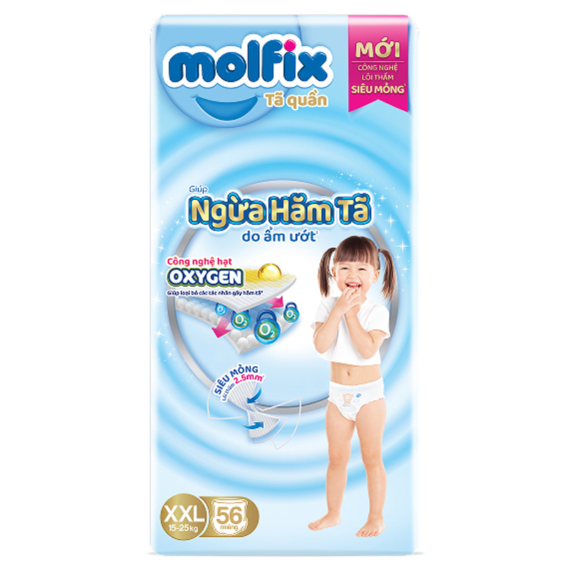 Tã quần Molfix Oxy size XXL 56 miếng (15 - 25 kg) 15