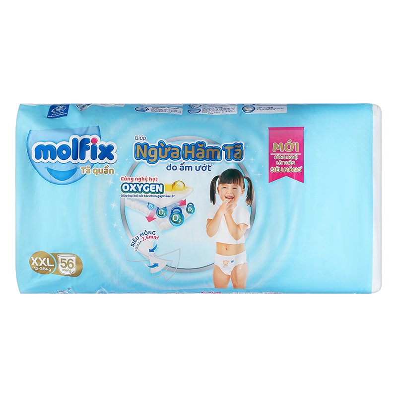 Tã quần Molfix Oxy size XXL 56 miếng (15 - 25 kg) 2