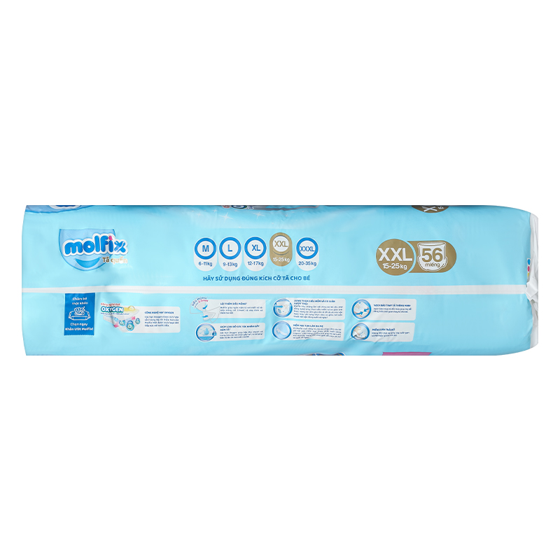 Tã quần Molfix Oxy size XXL 56 miếng (15 - 25 kg) 4