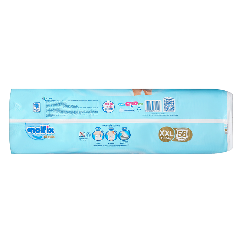 Tã quần Molfix Oxy size XXL 56 miếng (15 - 25 kg) 5