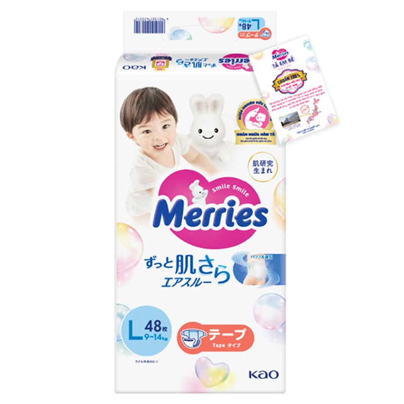 Tã dán Merries size L 48 miếng (9 - 14 kg) - Giao bao bì ngẫu nhiên 21