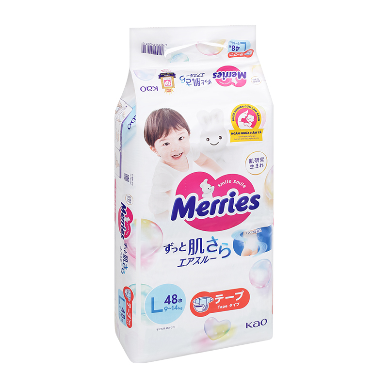 Tã dán Merries size L 48 miếng (9 - 14 kg) - Giao bao bì ngẫu nhiên 6