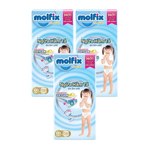 Combo 3 tã quần Molfix Oxy size XXL