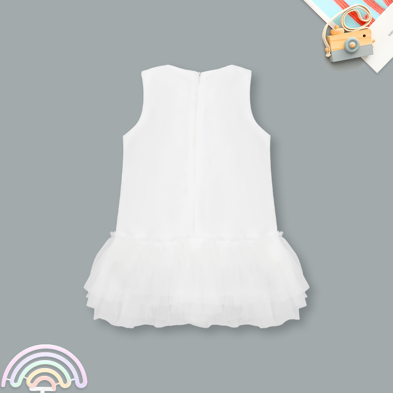 Đầm bé gái Rabity 952.018 màu trắng 2