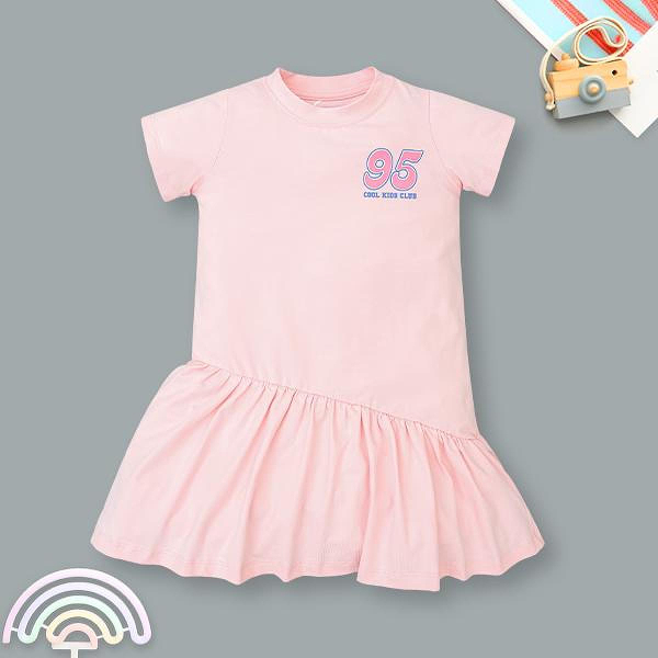 Đầm Rabity cotton hồng