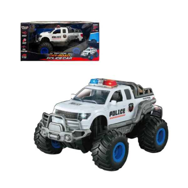 Đồ chơi điều khiển xe cảnh sát off-road phun sương VECTO VT2110A/WH