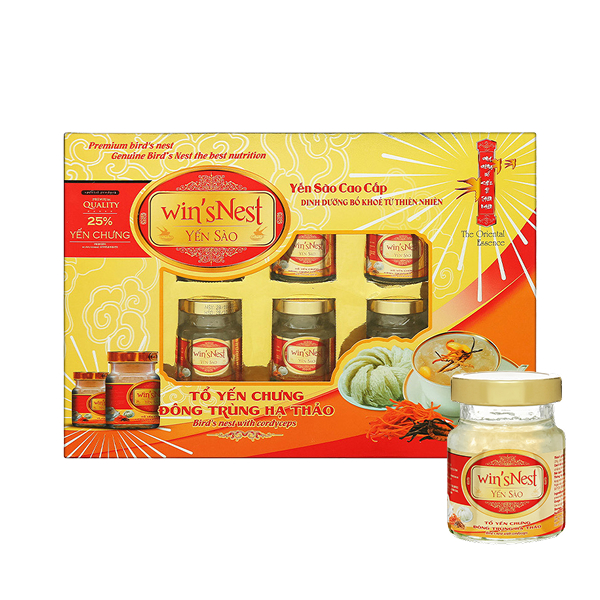 Hộp 6 hũ nước yến chưng đông trùng hạ thảo Win'sNest 70 ml/hũ - AVAKids.com