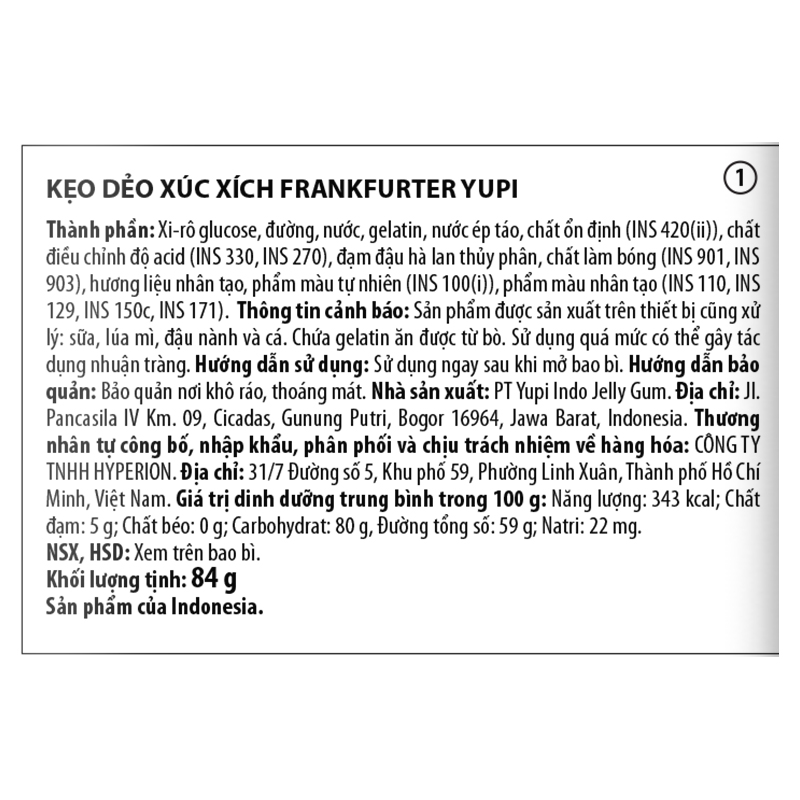 Kẹo dẻo Yupi Cola Burger hương cola gói 96g (từ 2 tuổi) 5