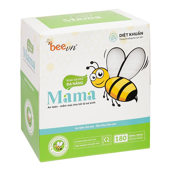 Khăn vải khô đa năng Mama 180 tờ giá tốt, thấm hút hiệu quả - AVAKids.com