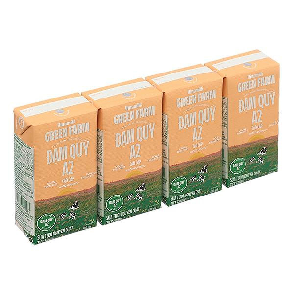 Lốc 4 hộp sữa tươi tiệt trùng Vinamilk Green Farm A2 110 ml (từ 1 tuổi)