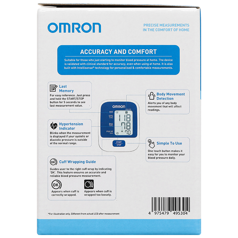 Máy đo huyết áp bắp tay Omron HEM-8712 - 9