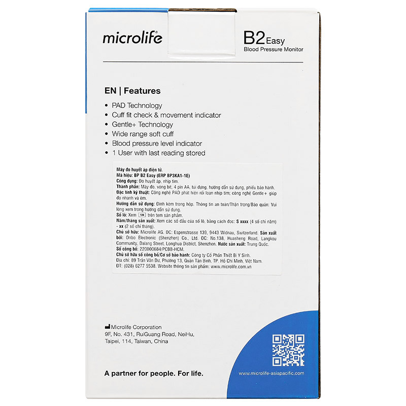 Máy đo huyết áp bắp tay Microlife B2 Easy - 9