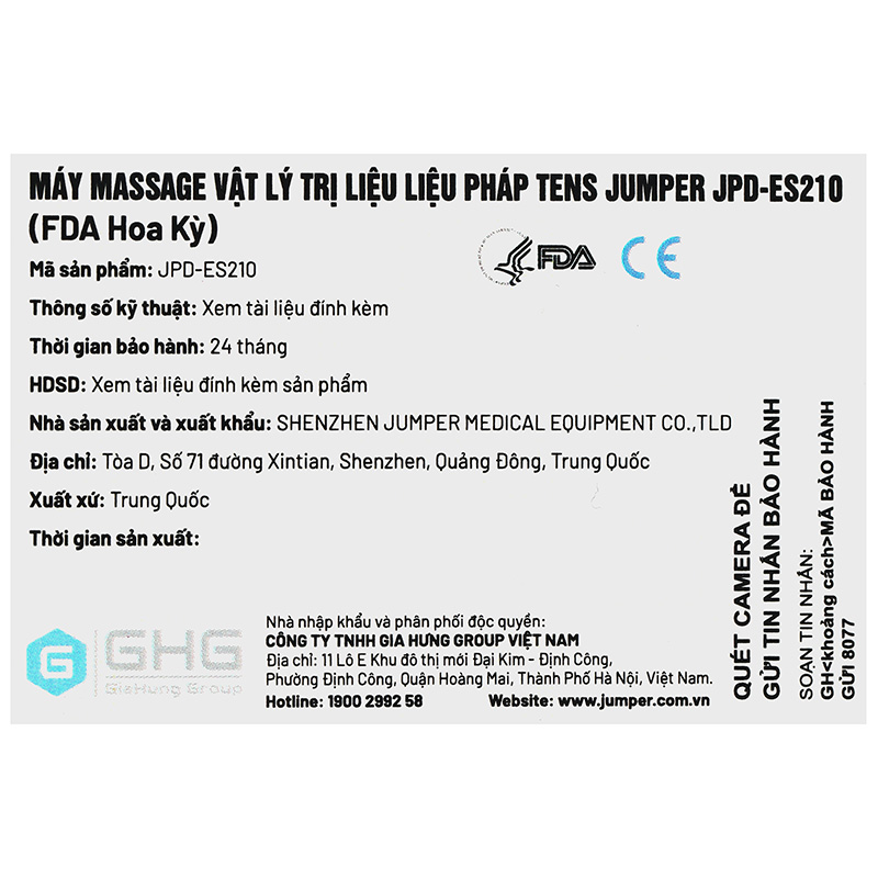 Máy massage toàn thân xung điện trị liệu Tens Jumper JPD-ES210 - 11
