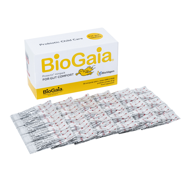 Men vi sinh BioGaia Protectis Minipack hỗ trợ cải thiện hệ vi sinh đường ruột, 30 gói dạng bột (từ 3 tháng)