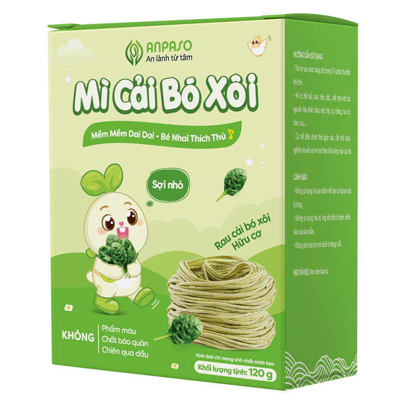 Mì ăn dặm hữu cơ củ cải đỏ và củ dền Anpaso 120g (từ 7 tháng) 19