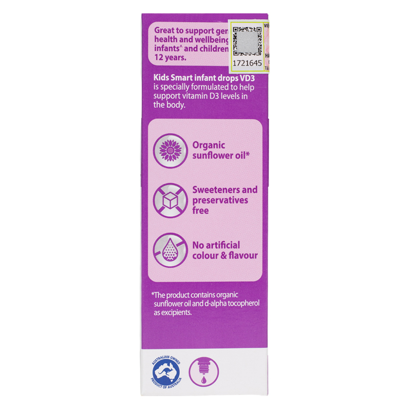 Thực phẩm bổ sung Nature's Way Kids Smart Infant Drops VD3 hỗ trợ hấp thu canxi, 13 ml dạng nhỏ giọt (từ 0 tháng) 3