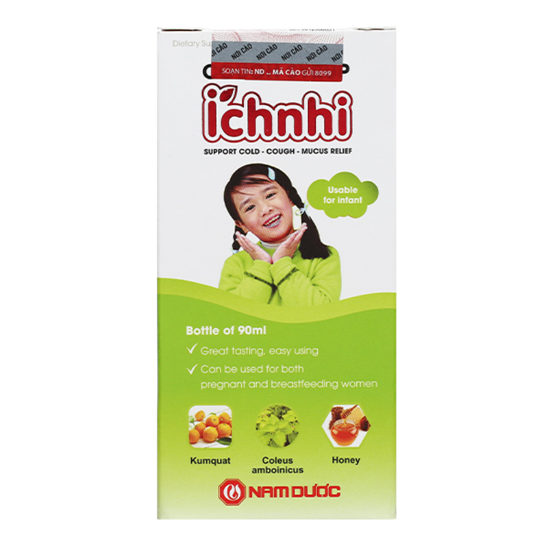 Siro Nam Dược Ích Nhi giảm ho, cảm và tiêu đờm, 90 ml dạng uống (từ 0 tháng) 2