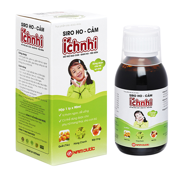 Siro Nam Dược Ích Nhi giảm ho, cảm và tiêu đờm, 90 ml dạng uống (từ 0 tháng) - AVAKids.com