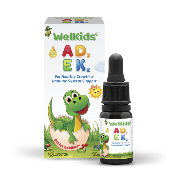 Siro Welkids Adek D3K2 hỗ trợ tăng sức đề kháng, 10 ml dạng nhỏ giọt (từ 0 tháng)