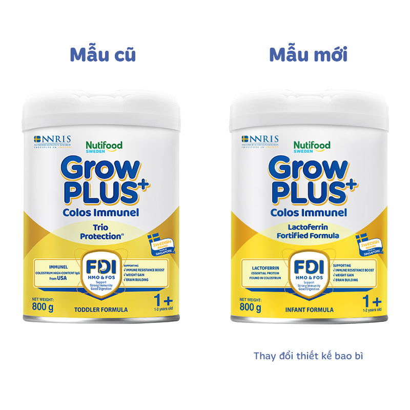 Sữa bột Nutifood GrowPLUS+ Colos Immunel 1+ hương vani 800g (1 - 2 tuổi) 2