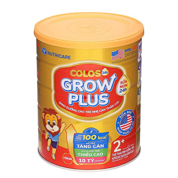 Sữa bột Nutricare Colos 24h Grow Plus 2+ 850g (2 - 10 tuổi)