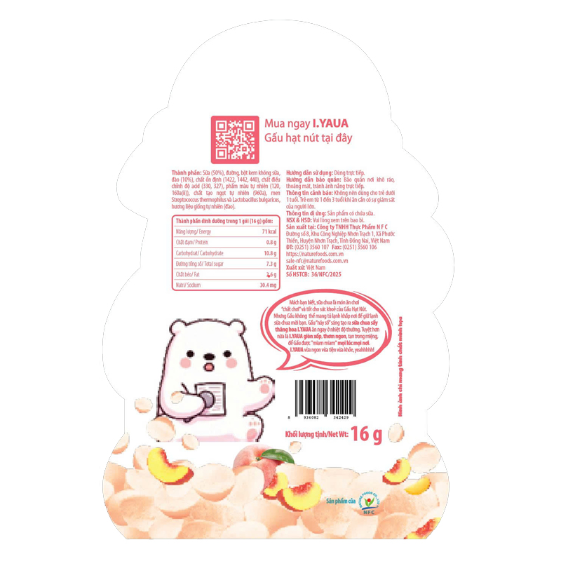 Sữa chua khô sấy thăng hoa vị socola IYAUA túi 16g (từ 1 tuổi) 10