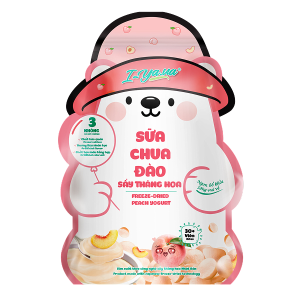 Sữa chua khô sấy thăng hoa vị đào IYAUA túi 16g