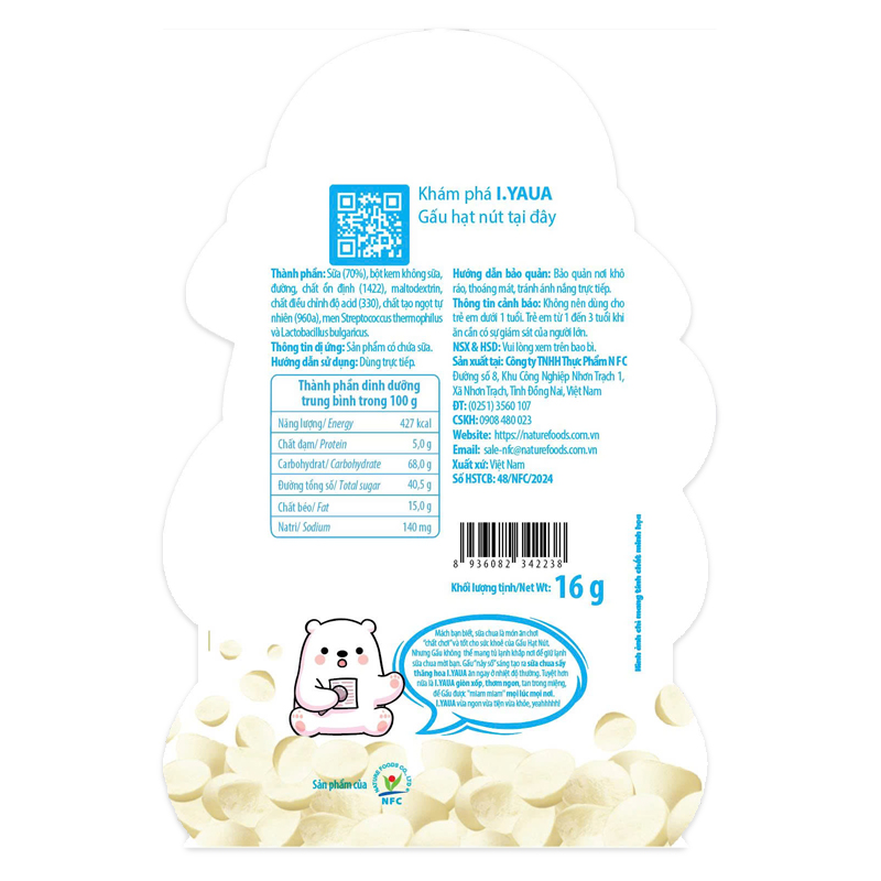 Sữa chua khô sấy thăng hoa vị socola IYAUA túi 16g (từ 1 tuổi) 18