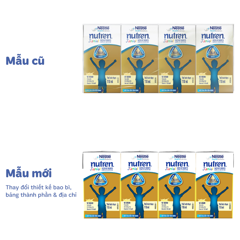Thùng 36 hộp sữa pha sẵn Nutren Junior hương vani 110 ml (1 - 10 tuổi) - Giao bao bì ngẫu nhiên 15
