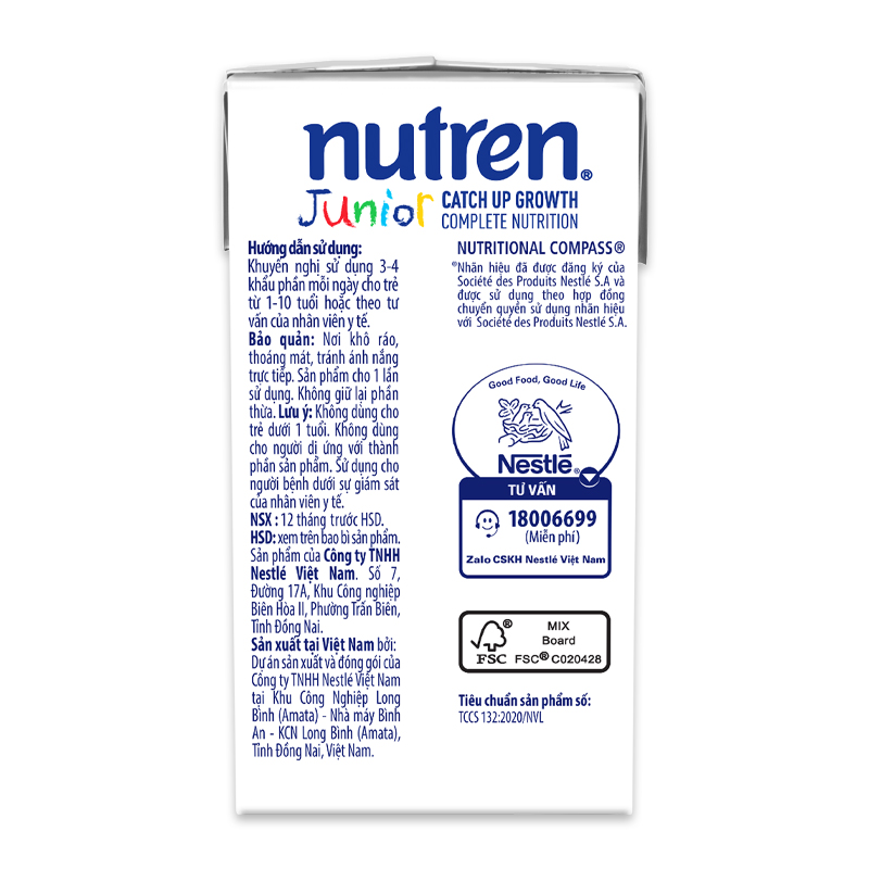 Thùng 36 hộp sữa pha sẵn Nutren Junior hương vani 110 ml (1 - 10 tuổi) - Giao bao bì ngẫu nhiên 19