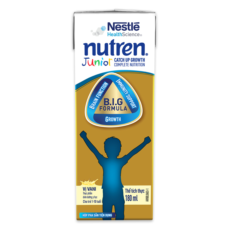 Combo 3 lốc 4 hộp sữa pha sẵn Nutren Junior hương vani 180 ml (1 - 10 tuổi) 13