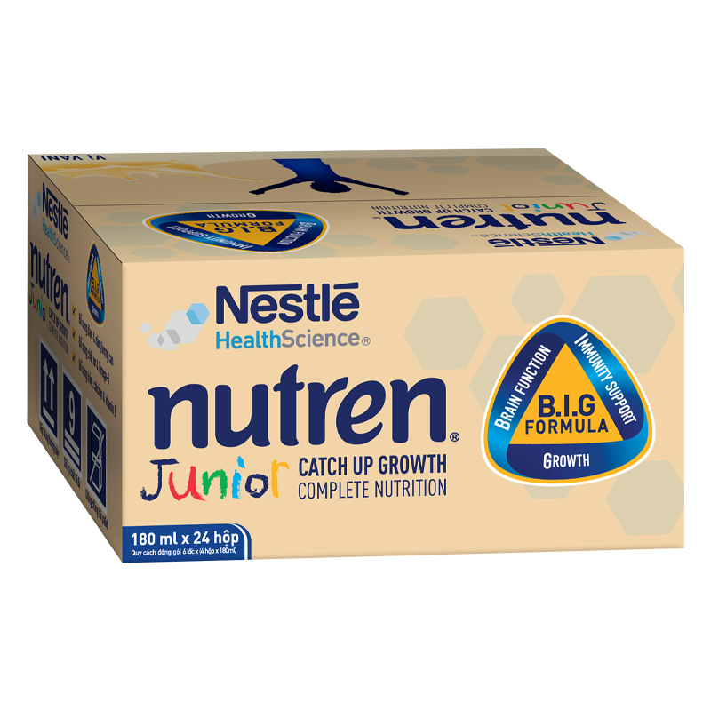 Combo 3 lốc 4 hộp sữa pha sẵn Nutren Junior hương vani 180 ml (1 - 10 tuổi) 21