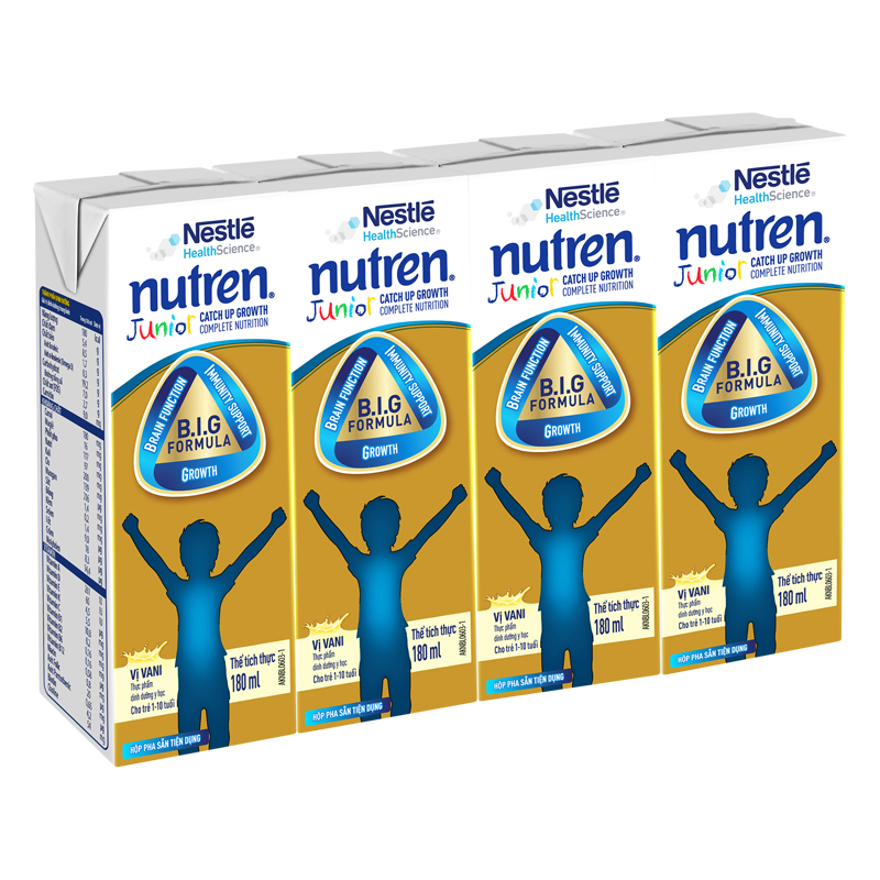 Combo 3 lốc 4 hộp sữa pha sẵn Nutren Junior hương vani 180 ml (1 - 10 tuổi) 23