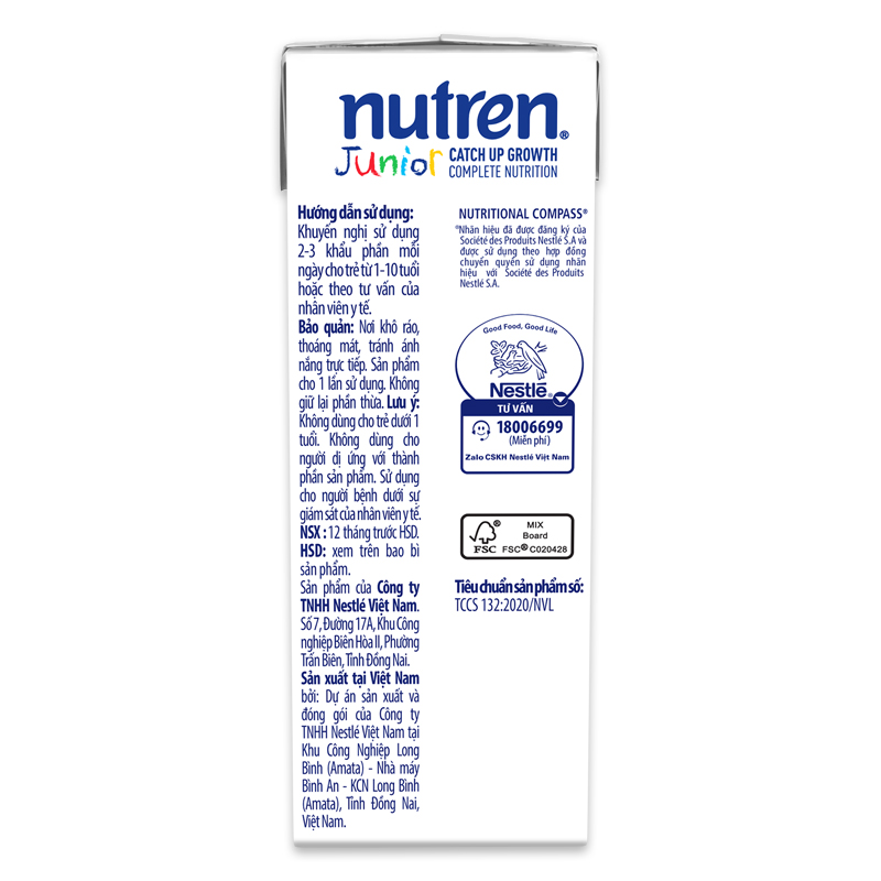 Combo 3 lốc 4 hộp sữa pha sẵn Nutren Junior hương vani 180 ml (1 - 10 tuổi) 27