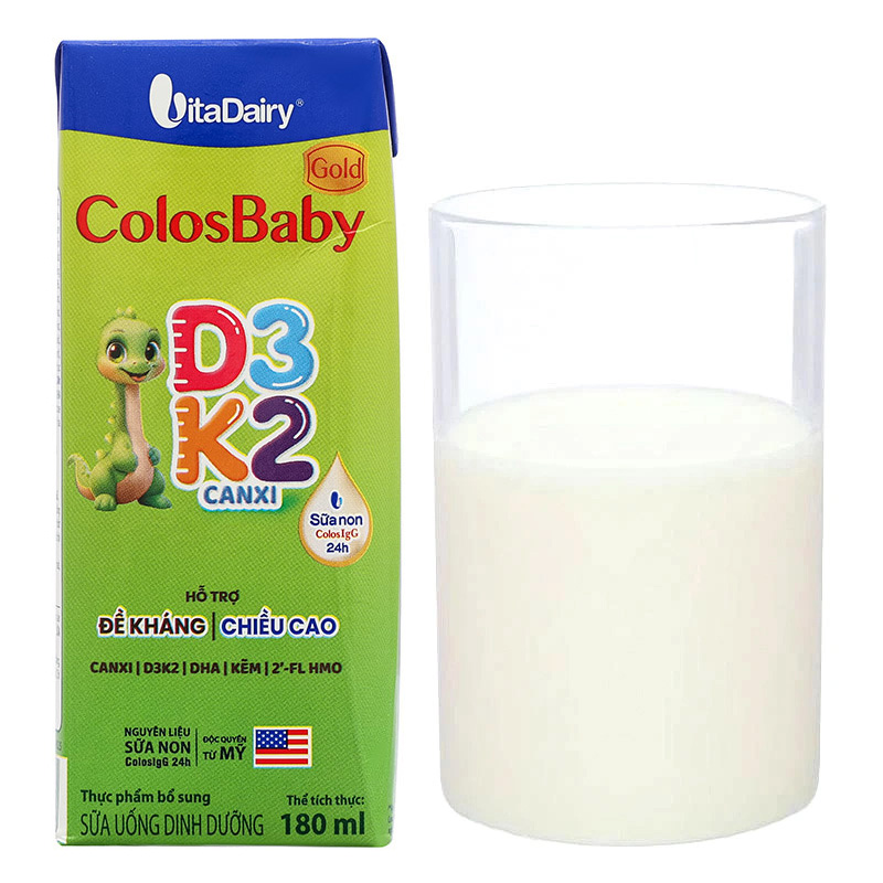 Lốc 4 hộp sữa non pha sẵn ColosBaby Gold D3K2 180 ml (từ 1 tuổi) 22
