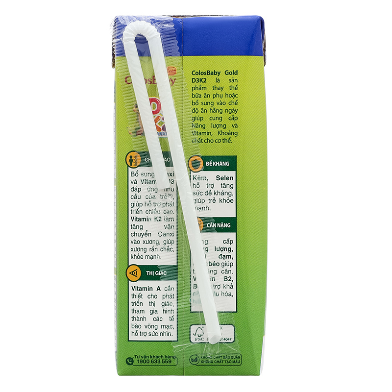 Lốc 4 hộp sữa non pha sẵn ColosBaby Gold D3K2 180 ml (từ 1 tuổi) 19