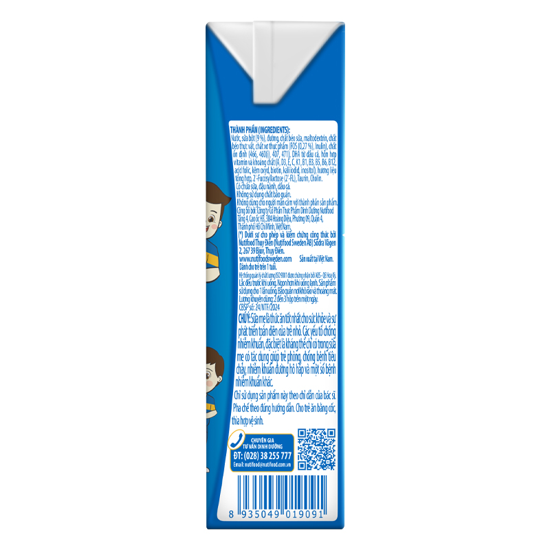 Thùng 48 hộp sữa pha sẵn Nutifood GrowPLUS+ xanh nhạt 1+ hương vani 180 ml hỗ trợ tiêu hóa (từ 1 tuổi) 7
