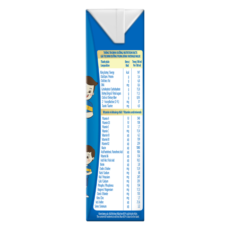 Thùng 48 hộp sữa pha sẵn Nutifood GrowPLUS+ xanh nhạt 1+ hương vani 180 ml hỗ trợ tiêu hóa (từ 1 tuổi) 8