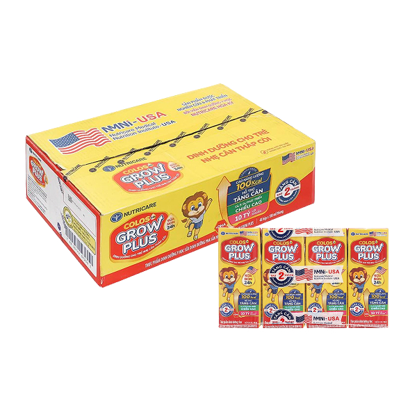 Thùng 48 hộp sữa pha sẵn Nutricare Colos 24h Grow Plus 180 ml (từ 1 tuổi)