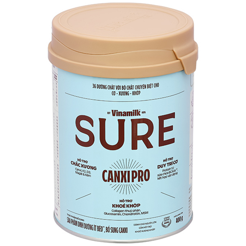 Sản phẩm dinh dưỡng ít béo, bổ sung canxi - Vinamilk Sure Canxipro - 13