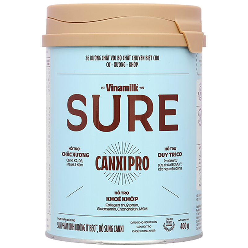 Sản phẩm dinh dưỡng ít béo, bổ sung canxi - Vinamilk Sure Canxipro - 14